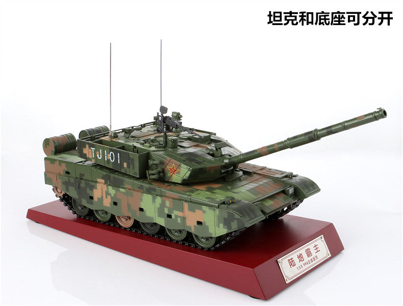 Original factory 1:30 Diecast 99A China Main battale armored metal tank model alloy simulation 99 crawler type veterans tank for gift, collection