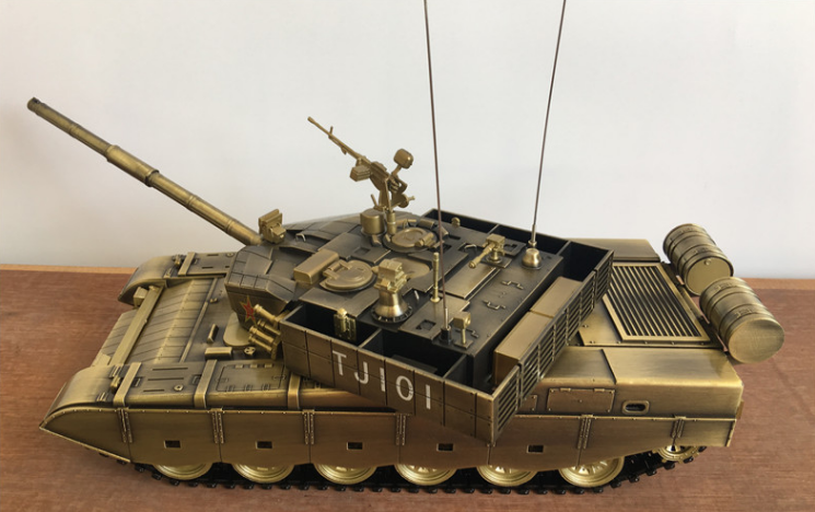 Original factory 1:30 Diecast 99A China Main battale armored metal tank model alloy simulation 99 crawler type veterans tank for gift, collection