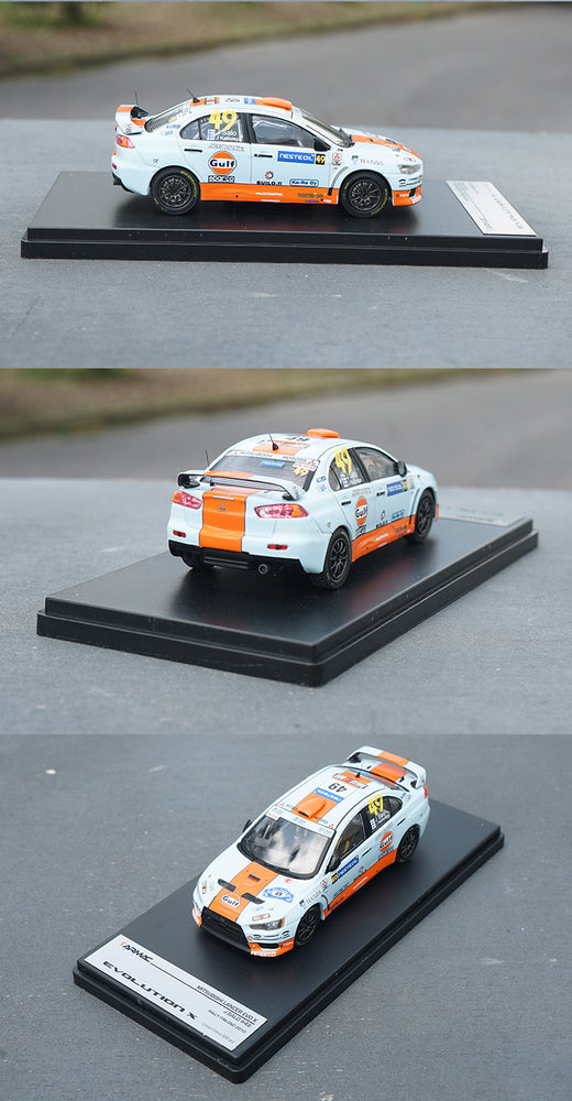 Original factory 1:43 Tarmac Works Mitsubish i EVO 10 Generation GULF Oil coating alloy car model