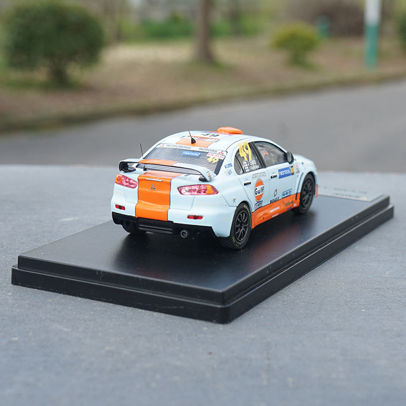 Original factory 1:43 Tarmac Works Mitsubish i EVO 10 Generation GULF Oil coating alloy car model