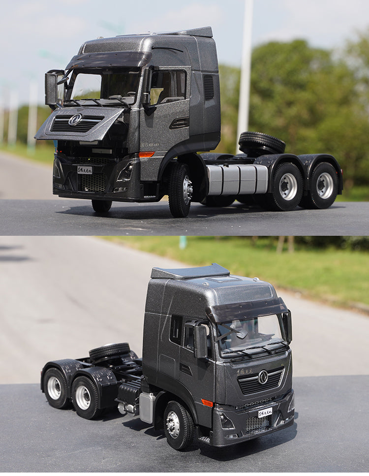 Original factory 1:24 Dongfeng Tianlong KL tractor model Tianlong flagship KX tractor diecast heavy truck engineering vehicle model for sale