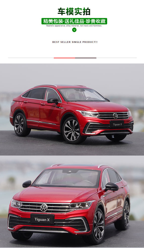 Original Authentic collectible 1:18 SAIC Volkswagen Tiguan X metal model hatchback coupe SUV Tiguan X alloy car model for collection