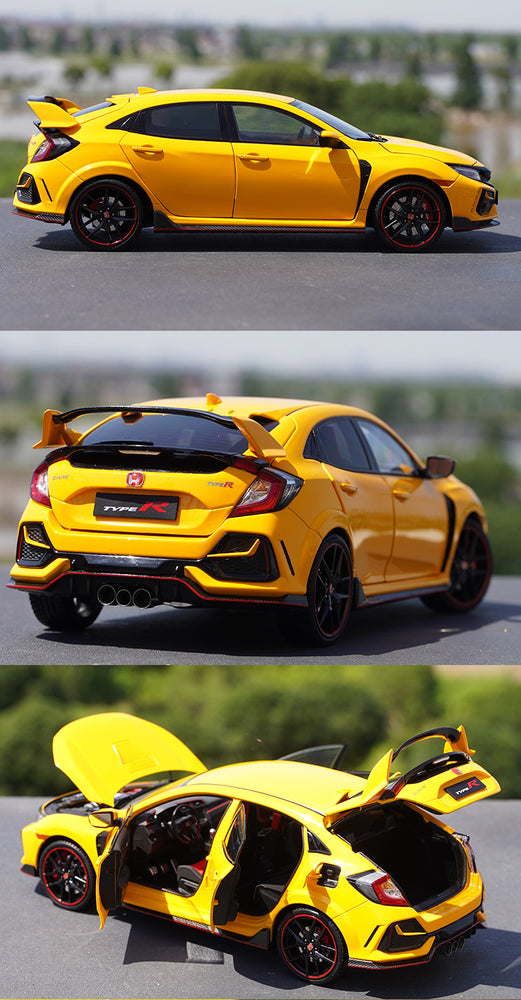 Original Authorized Authentic alloy 1/18 Honda Civic TYPE R FK8 2020 Japanese red sports car diecast toy models for gift collection