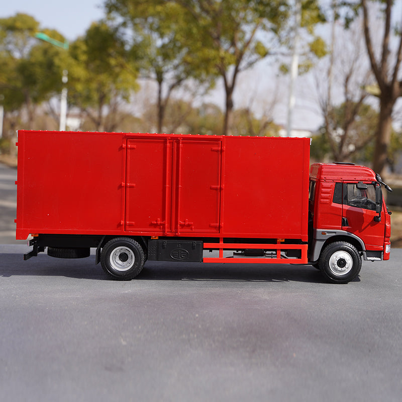 Original factory 1:24 FAW Jiefanglong VH red diecast container truck model zinc alloy Dragon V truck scale model for gift