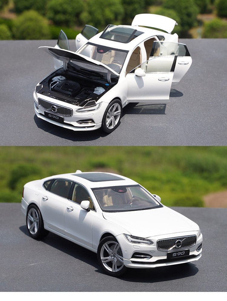 Original factory 1:18 Volvo S90 diecast luxury car model for gift, toys