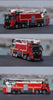 Original factory 1:50 Volvo lift high jet three-phase jet fire truck simulation alloy model China fire rescue gift