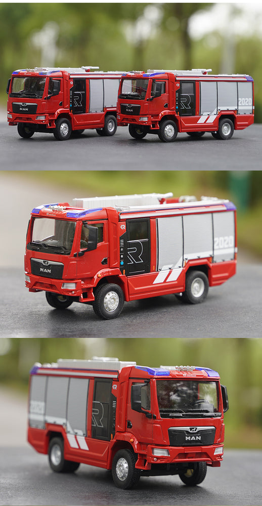Original factory 1:43 Germany Wiking man diecast fire truck model for gift, toy, collection