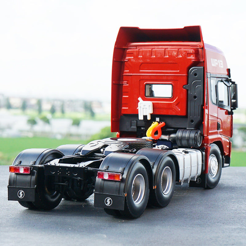 Original factory authentic 1:24 shaanxi SXQC Deron Delong X5000 T-MVP RED diecast heavy truck trailor model