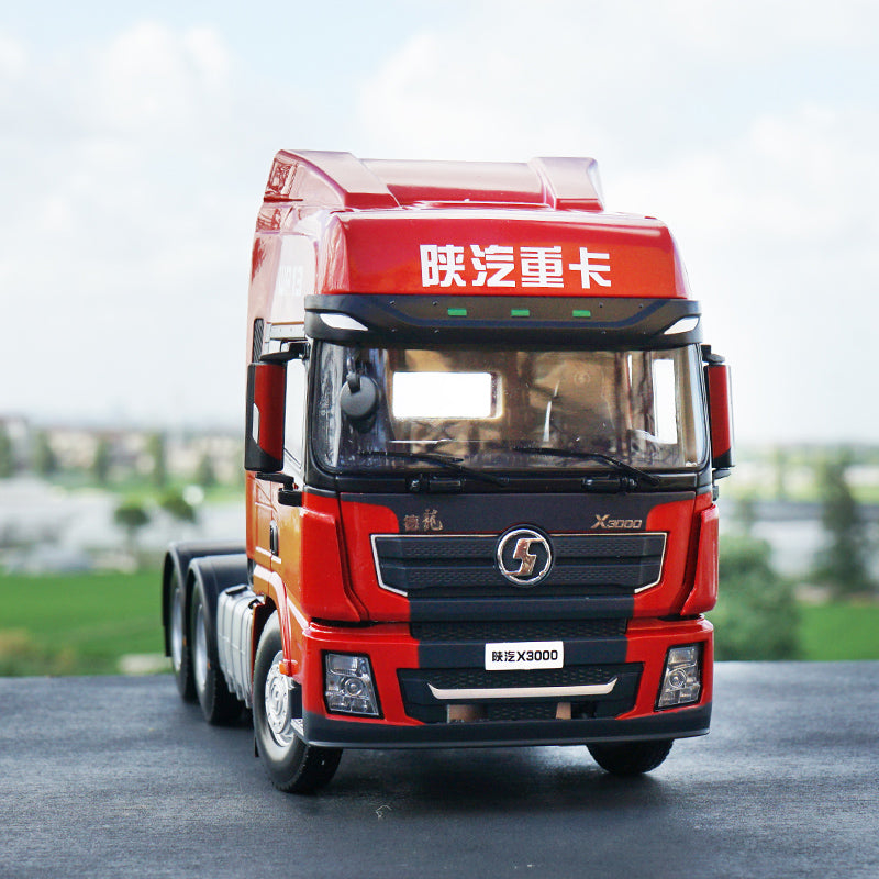 Original factory authentic 1:24 shaanxi SXQC Auto Deron Delong X3000 WP13 diecast alloy heavy truck semi-trailer tractormodels for gift, collection