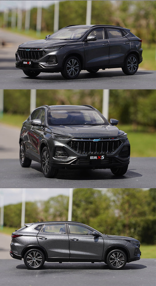 Original factory Changan 1:18 Auchan X5 Black/Grey/Red diecast SUV car model for gift, collection