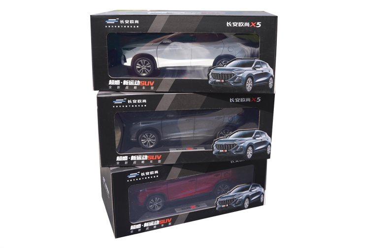 Original factory Changan 1:18 Auchan X5 Black/Grey/Red diecast SUV car model for gift, collection