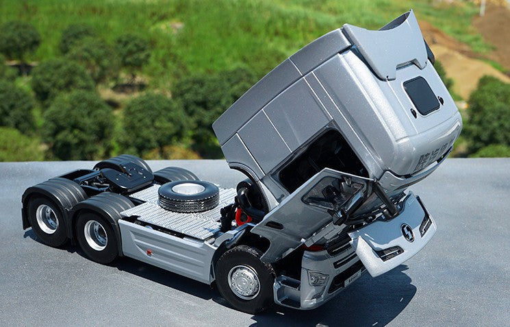 Original factory authentic 1:24 shaanxi SXQC Auto Deron X6000 heavy truck semi-trailer tractor diecast models for gift, collection