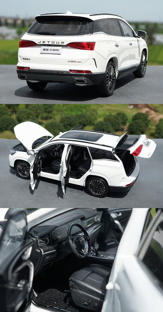 Original factory authentic 1:18 Chery JETOUR X95 diecast high simulation alloy SUV car model