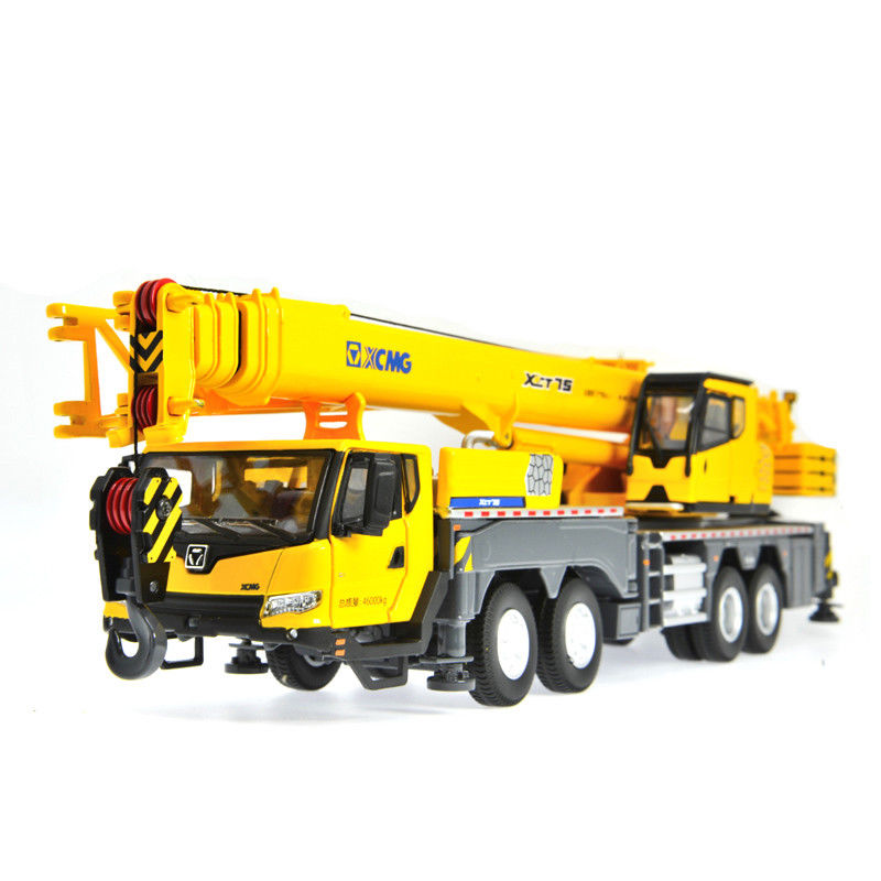 1:50 Xcmg Xct75 75ton Mobile Heavy Crane Metal Truck Model Alloy crane engineering model