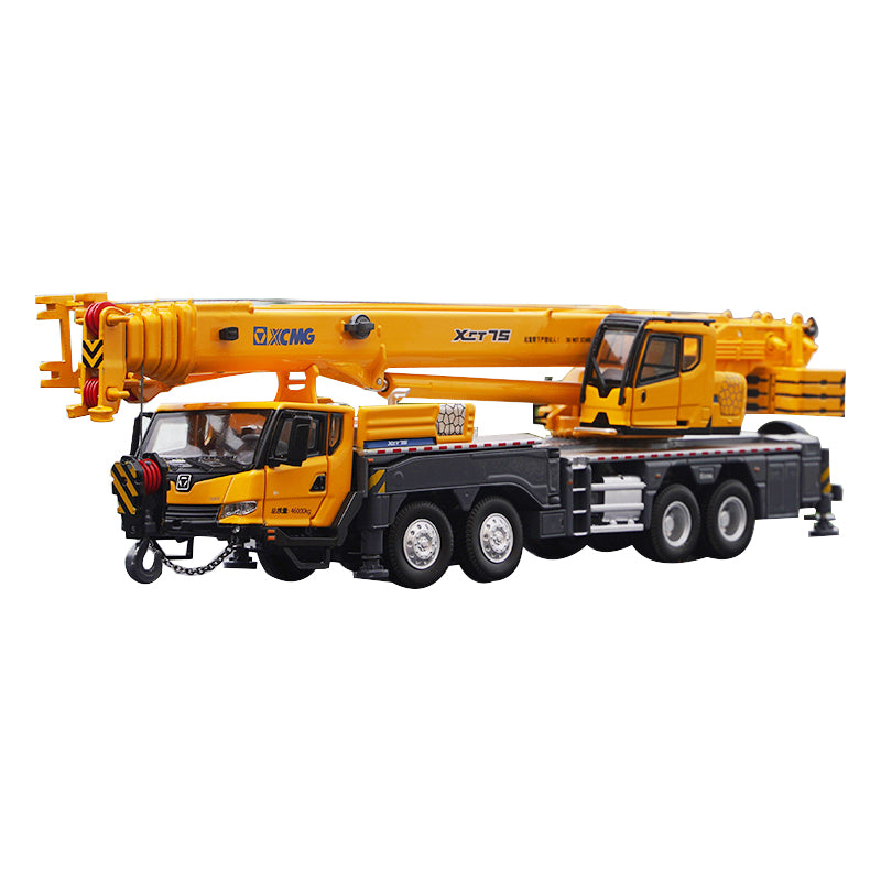 1:50 Xcmg Xct75 75ton Mobile Heavy Crane Metal Truck Model Alloy crane engineering model