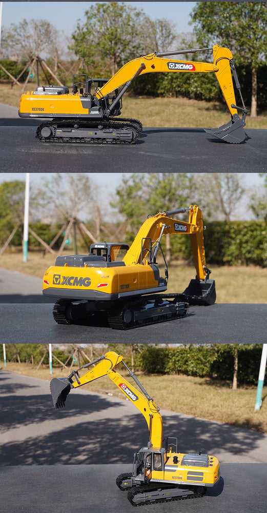 Original factory high quality 1:30 XCMG XE370DK Large diecast excavator model for gift, collection