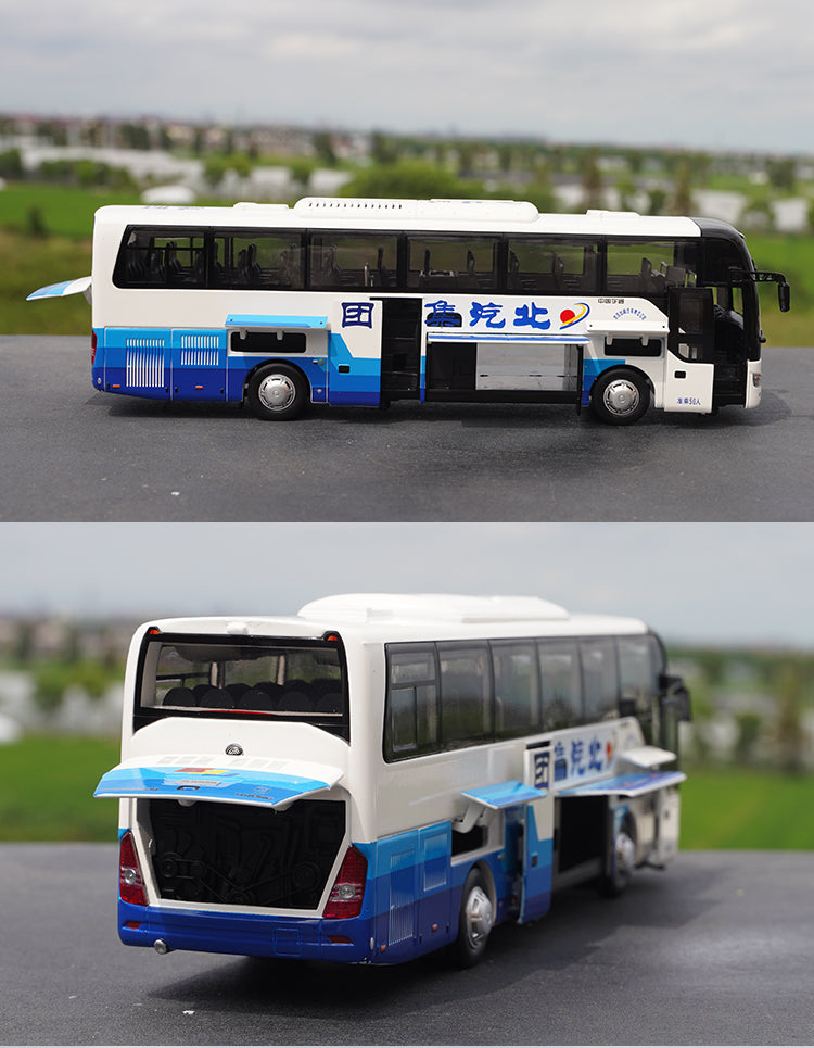 Original factory 1:42 Yutong ZK6122H9 diecast luxury tourist bus model for gift, collection