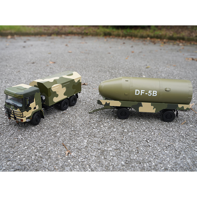 Original factory 1:24 Shanxi Auto Military Vehicle X3000 diecast military truck model Dongfeng 5B DF-5B Missile carrier military alloy model