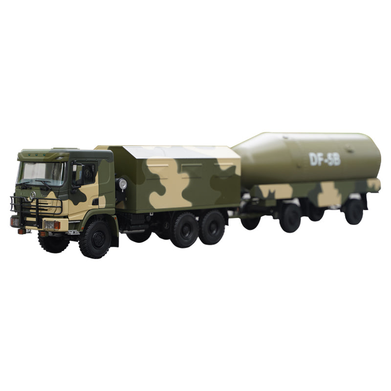 Original factory 1:24 Shanxi Auto Military Vehicle X3000 diecast military truck model Dongfeng 5B DF-5B Missile carrier military alloy model