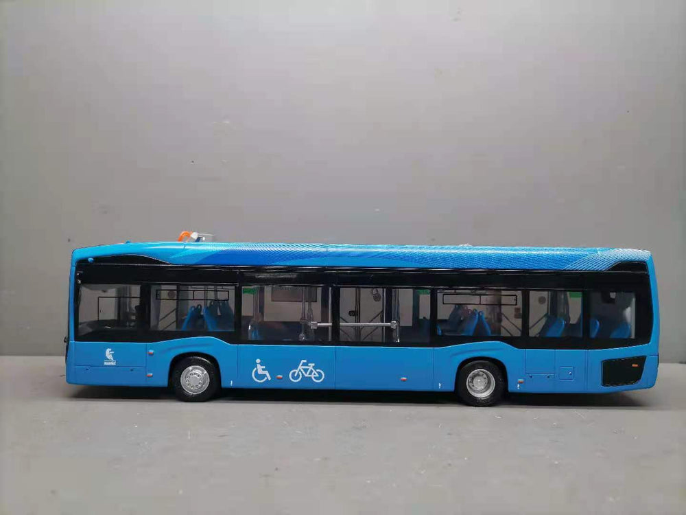 Original factory 1:43 Russian KAMaAZ Diecast Pure electric bus alloy simulation bus model for sale