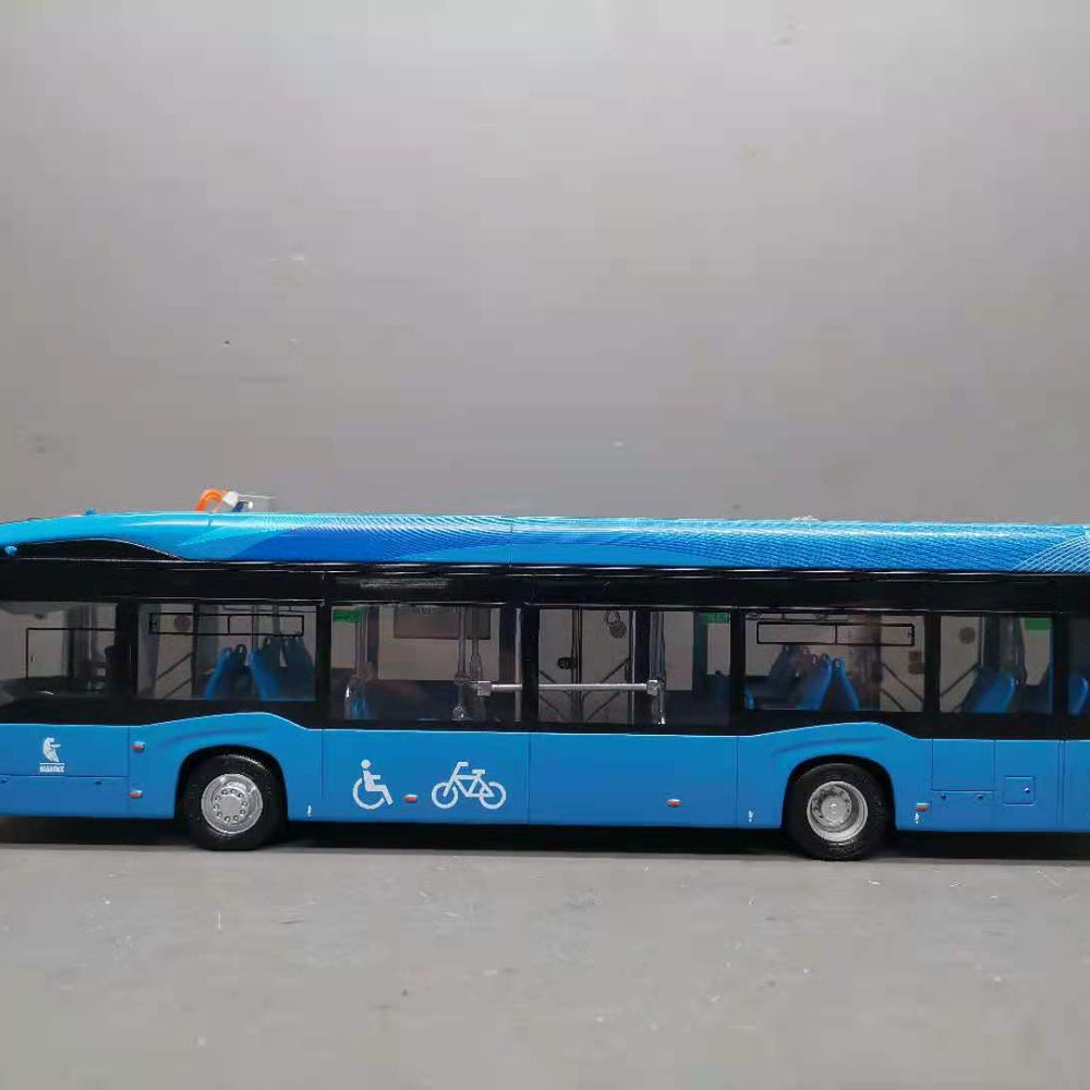 Original factory 1:43 Russian KAMaAZ Diecast Pure electric bus alloy simulation bus model for sale