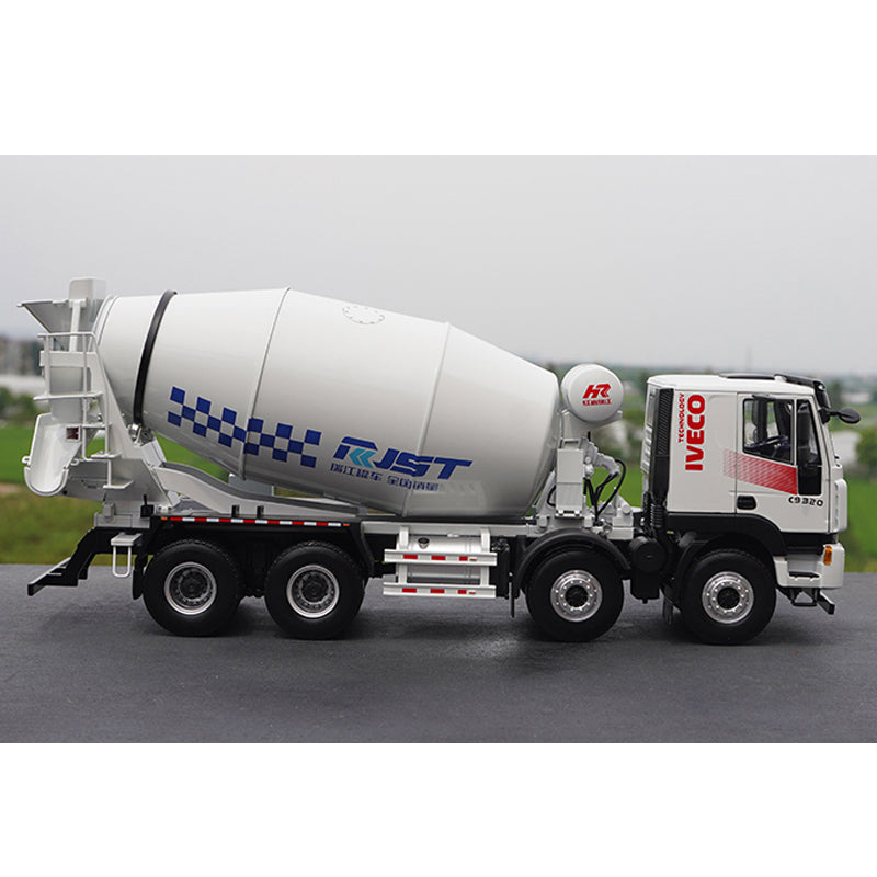 Original Authorized Authentic 1/24 SAIC Hongyan Iveco Genlvon Concrete mixer agitatorTruck construction machinery diecast model for Christmas,collection