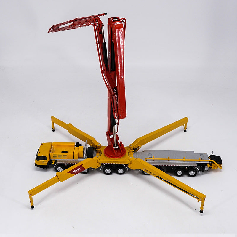 Authentic collectiable 1:50 Sany 86m Diecast Concrete cement pump truck models for gift, display