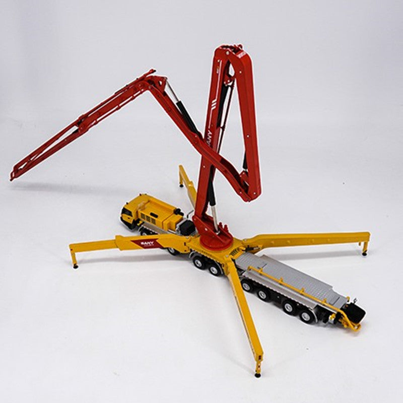 Authentic collectiable 1:50 Sany 86m Diecast Concrete cement pump truck models for gift, display