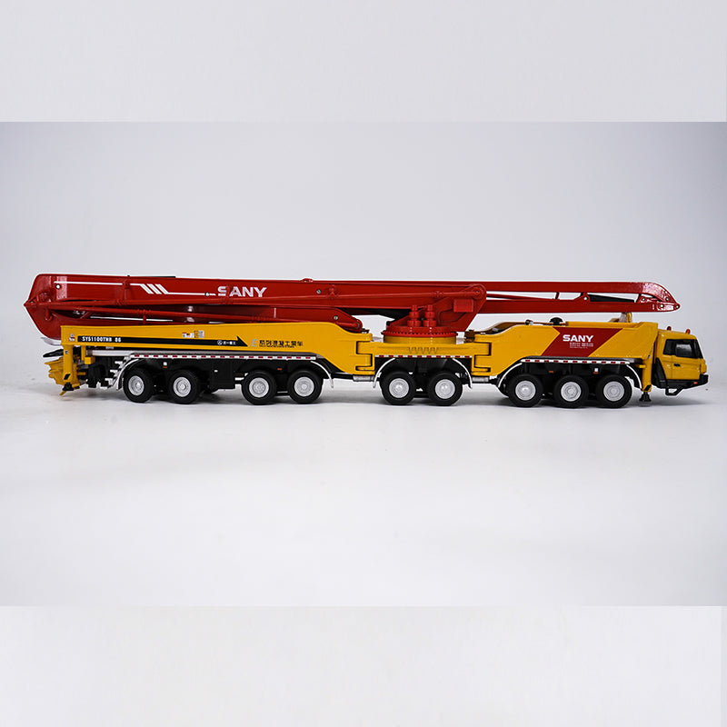 Authentic collectiable 1:50 Sany 86m Diecast Concrete cement pump truck models for gift, display