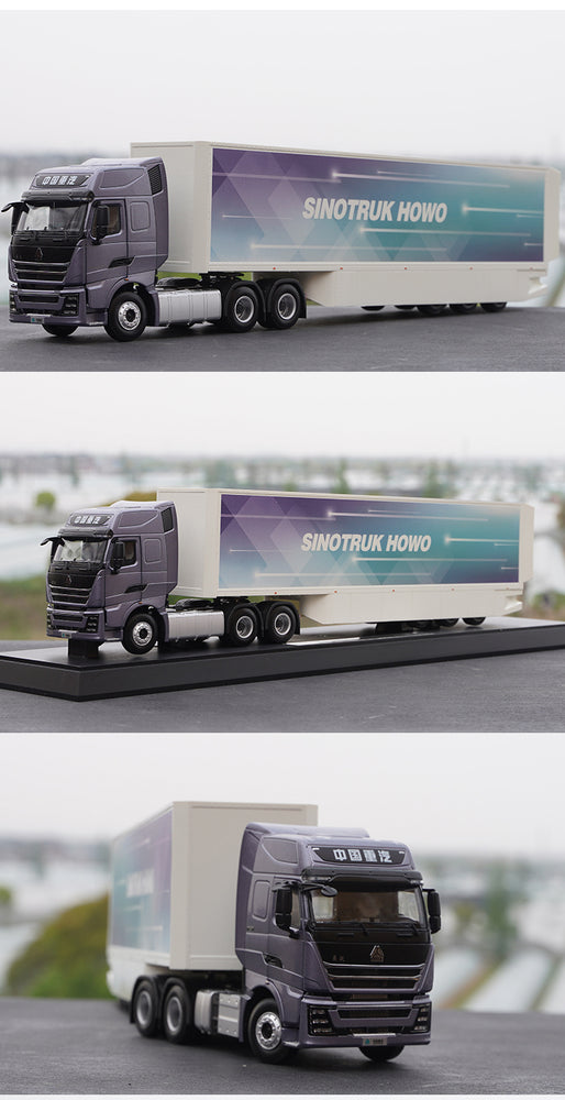 Original factory 1:36 sinotruk HOWO Brand new TH7 diecast container truck model for gift, collection, toy