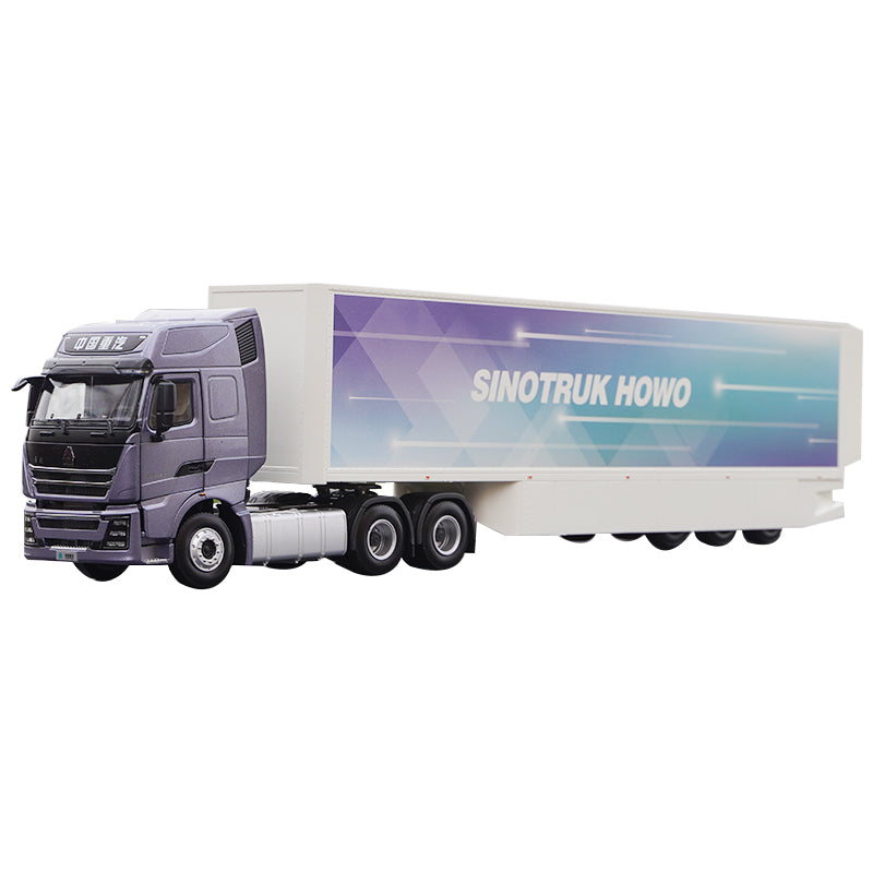 Original factory 1:36 sinotruk HOWO Brand new TH7 diecast container truck model for gift, collection, toy