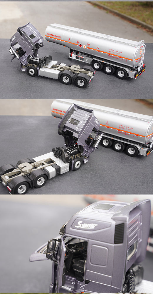 Original factory 1:36 sinotruk HOWO Brand new TH7 diecast container truck model for gift, collection, toy