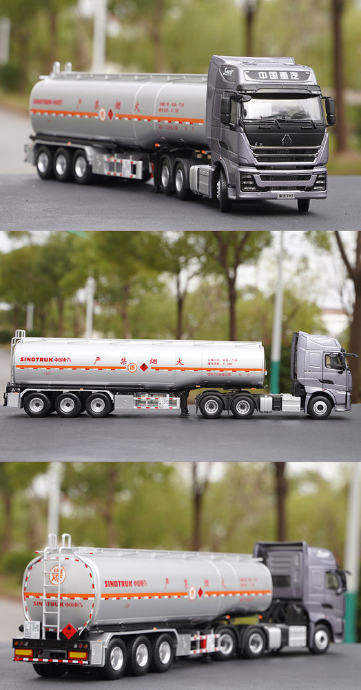 Original factory 1:36 sinotruk HOWO Brand new TH7 diecast container truck model for gift, collection, toy