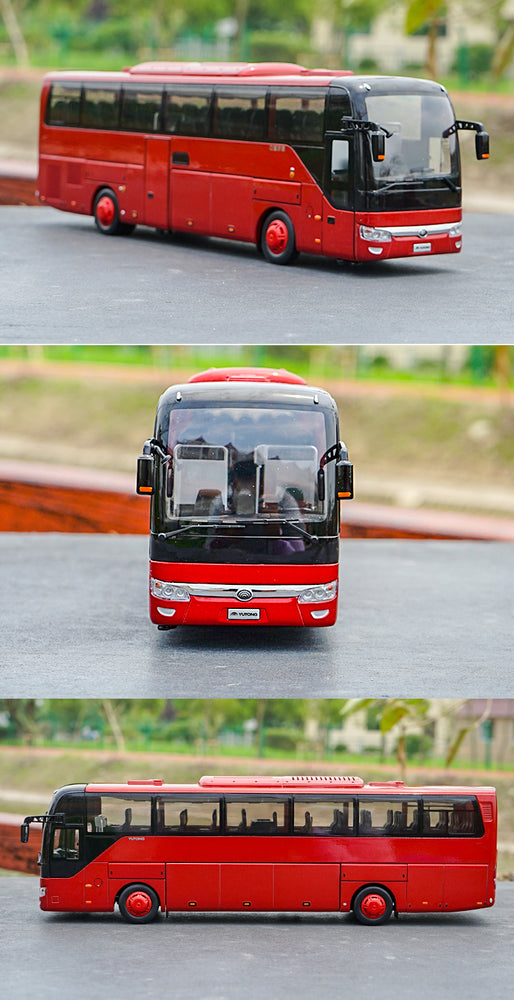 Original factory 1:42 Yutong bus Diecast ZK6122H Baic Group Luxury turist alloy bus model for gift, collection