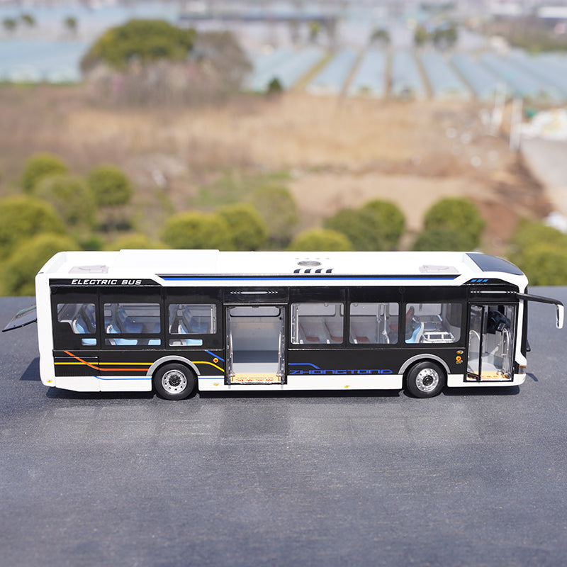 Original factory 1:42 Zhongtong LCK6126 EVGR1 Pure Electric 12m City Diecast Bus Model for gift, collection, toy